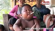 Smoking Baby Real Footage 2-years-Old Smokes 40 cigarettes a-day.