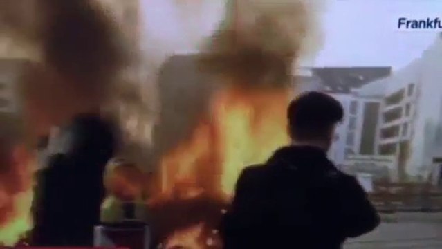 BREAKING NEWS 'Riots in Germany' outside European Central Bank