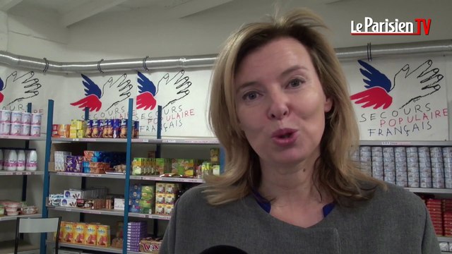 Valérie Trierweiler au libre-service solidaire de Paris