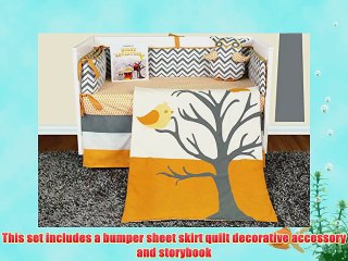 Snuggleberry Baby Nightie Night Owl 6 Piece Crib Bedding Set with Storybook