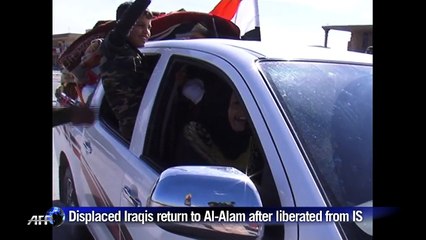 Iraqi families return to Al-Alam after its liberation from IS