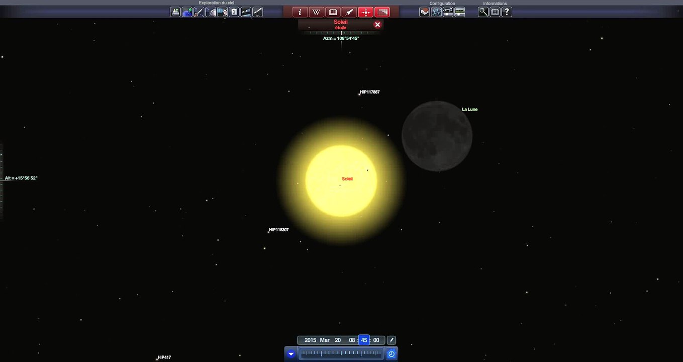 Parcours de l'Eclipse Solaire du 20 mars 2015