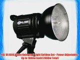 PBL VL1000 Video Halogen 2 Light Softbox Set - Power Adjustable - Up to 1000w Each! 2000w Total!