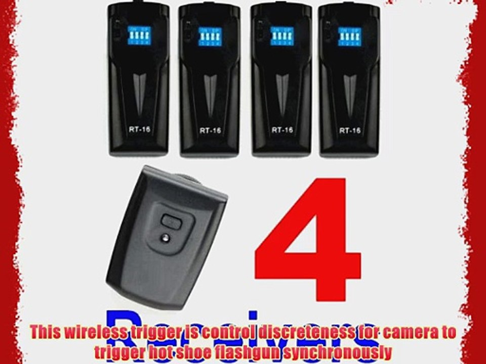 Neewer? RT-16 Wireless Studio Flash Trigger w/ Four 16-Channel Receivers
