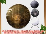 ePhoto 42REF 42-Inch 5 in 1 Collapsible Round Multi Disc Light Reflector with Silver Translucent