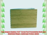 Pina Zangaro Bamboo 11x17 Screw Post Presentation Book with Aluminum Hinges Landscape Format