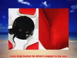 2 x Red T1 Style Red Universal JDM Reclinable Cloth Racing Seats Red Seat Belts