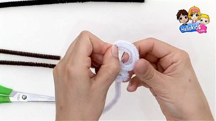 How to make chenille stem COW - Kids Craft