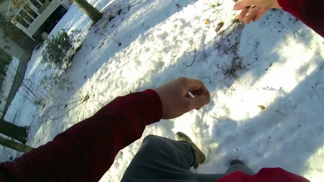 Backyard Snowskating GoPro