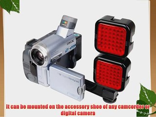 Maximum Illumination LED IR Red Infrared Night Vision Video Light w/ Bracket AC Charger for