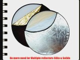 Opteka 43-Inch 5-in-1 Collapsible Disc Reflector Translucent White Black Silver Gold with Carrying