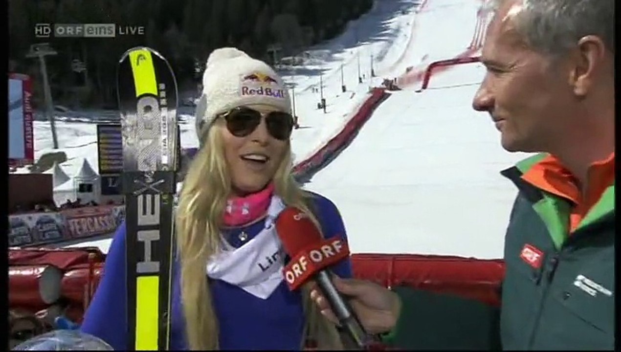 Lindsey Vonn Interview Meribel SG (67th WIN)