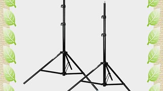 Opteka LS1000 10' Black Aluminum Adjustable Heavy Duty Light Stand with Case (2 Pack Kit) -