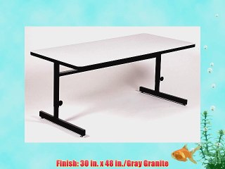 Adjustable Height Computer Station Table (30 in. x 48 in./Gray Granite)