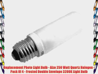 Video herunterladen: Replacement Photo Light Bulb - Alzo 250 Watt Quartz Halogen - Pack Of 4 - Frosted Double Envelope