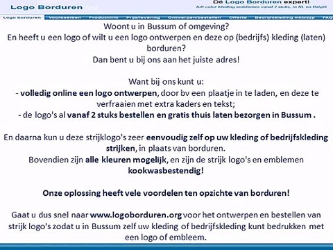 Bussum logo borduren op kleding