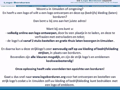 IJmuiden logo borduren op kleding