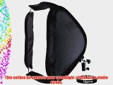 Eggsnow 20x20/50x50cm Foldable Off-Camera Speedlite Softbox   Flash Bracket   Carrying Case