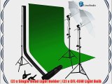 LimoStudio Photography Muslin Backdrop Studio Lighting Kit Set DOUBLE MUSLIN White Black Green