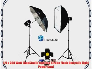 LimoStudio 400 Watt Two Photo Studio Monolight Strobe Flash Softbox Umbrella Lighting Kits