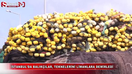 İstanbul'da balıkçılar, teknelerini limanlara demirledi
