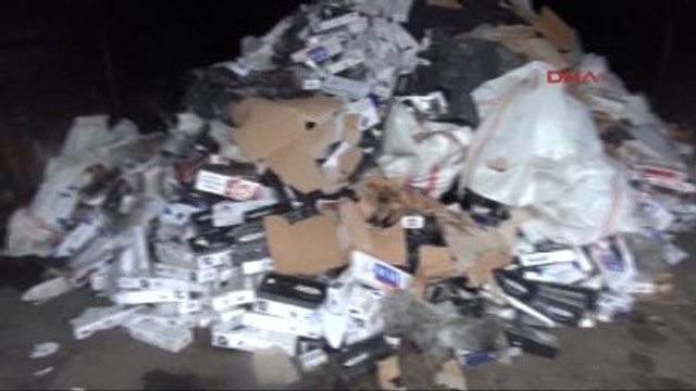 Kırıkkale Polis, 50 Bin Paket Kaçak Sikarayı Yakarak İmha Etti