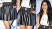 Hot Gal Soniya Mehra Black Mini Skirt Showing Sexy Long Legs
