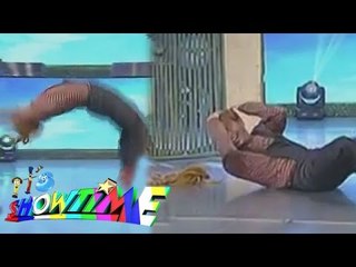 Jhong Hilario's wig went off his head as he dance