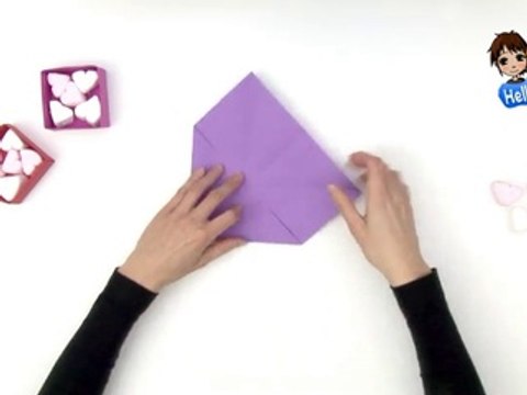 Video manualidades papiroflexia San Valentin CAJA DE PAPEL