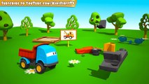 Kids 3D Construction Cartoons for Children 7 - Leo and TOW TRUCK! (грузовичок Лева - 트럭 레프, 자동차에 대한 만화)