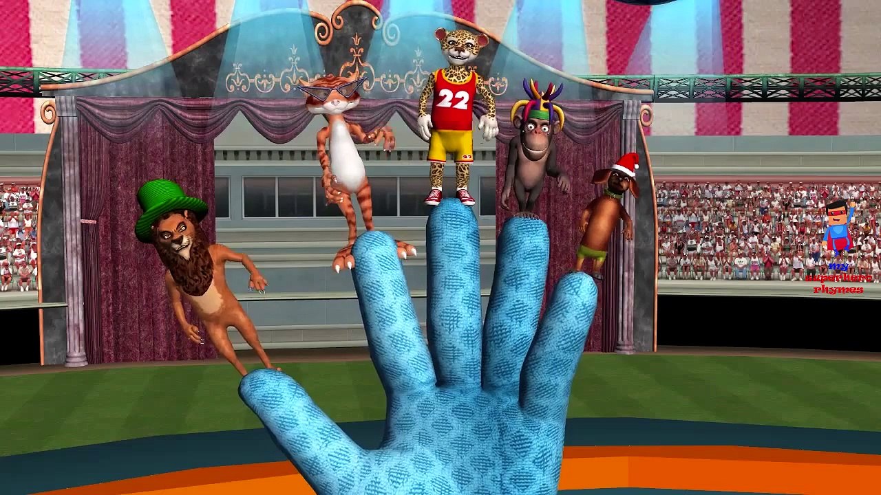Finger Family Circus Animals Cartoons for Children - Animals Finger Family Children Nursery Rhymes