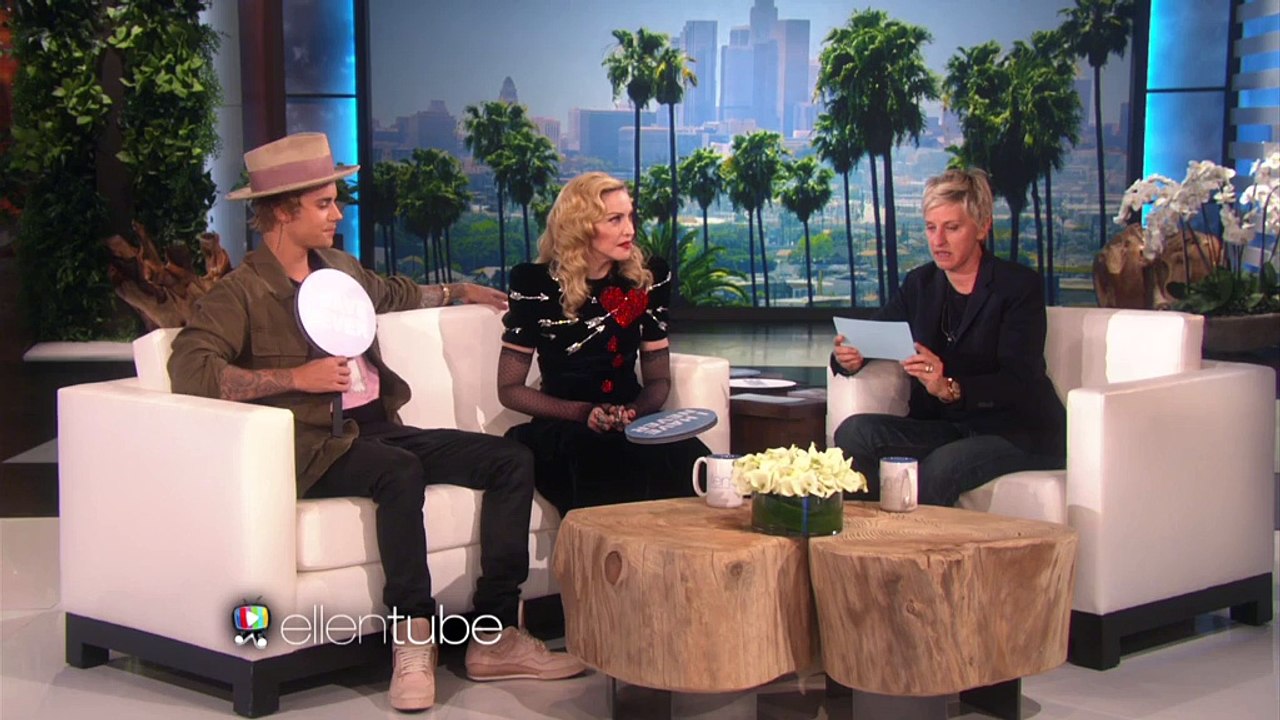 Never Have I Ever with Madonna & Justin Bieber The Ellen Show