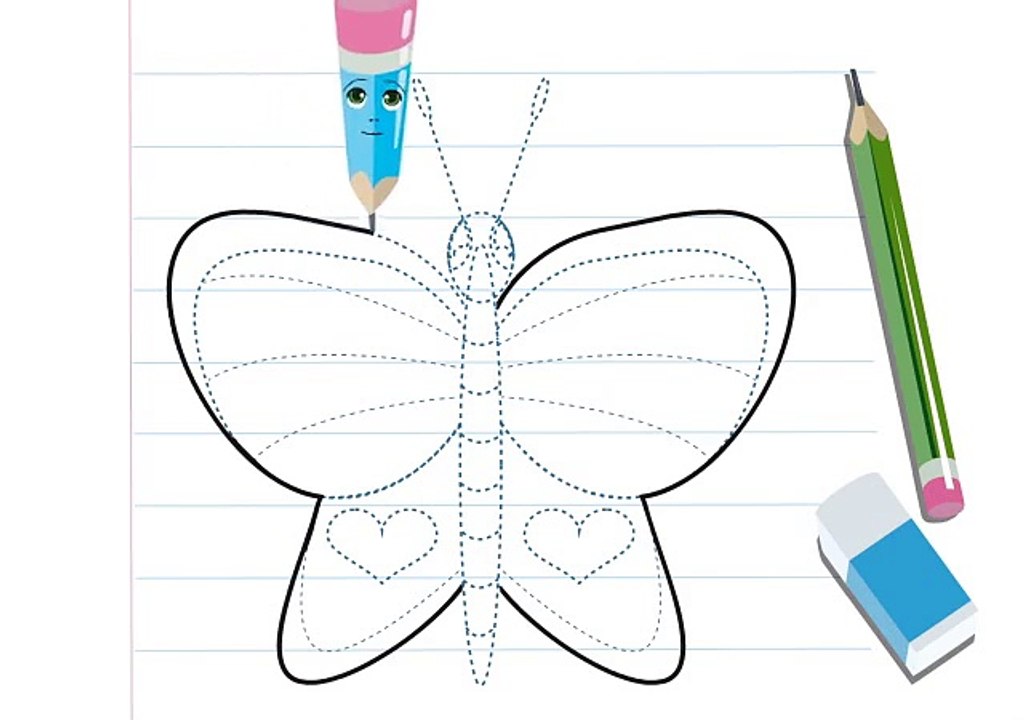 Wie man einen SCHMETTERLING malt Videoanleitung