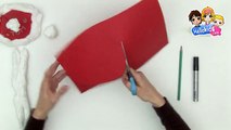 Fabricar el gorro de Papa Noel con cartulina - Videos de manualidades NAVIDAD