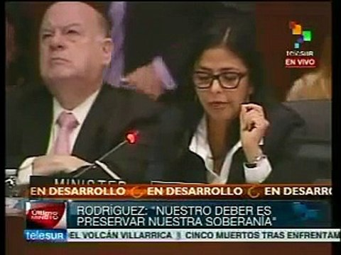 Delcy Rodríguez denunció en la OEA bloqueo de fondos de misiones diplomáticas