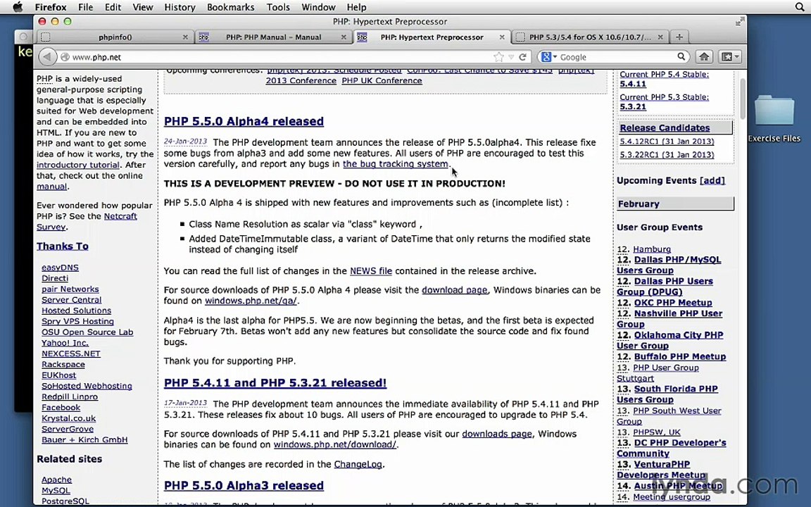 PHP MAC INSTALLATION - Upgrading