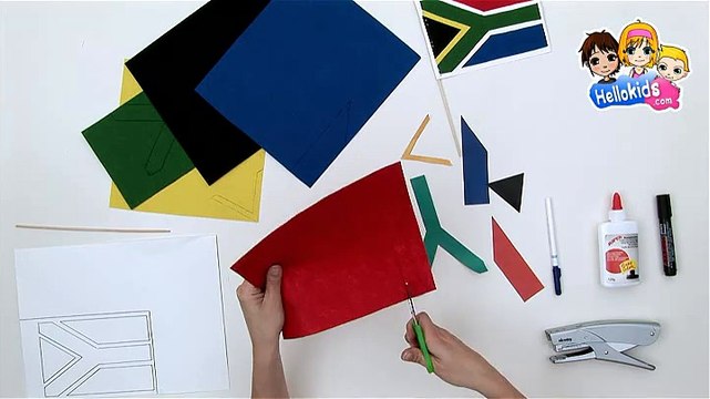 Video manualidades BANDERA SUDAFRICANA - Videos de manualidades DIA EL PADRE