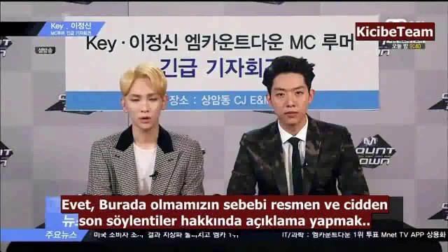 [150305] SHINee Key ve CNBlue Lee Jungshin ile Mcountdown için Basın Konferansı - Türkçe Altyazılı