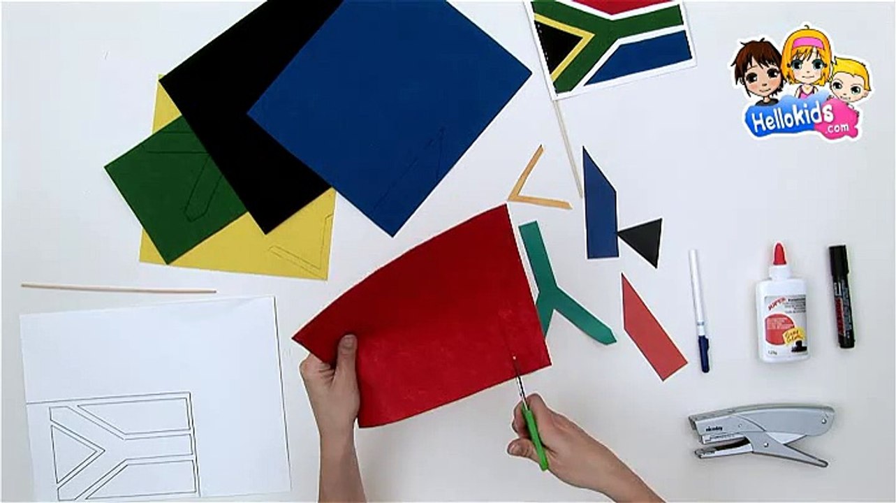 Wie man eine Südafrikanische Flagge bastelt