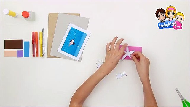 Wie man eine Strandurlaub Postkarte bastelt