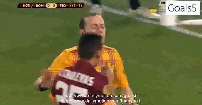 Gonzalo Rodriguez Penalty Goal AS Roma 0 - 1 Fiorentina Europa League 19-2-2015