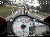 Moto-Yamaha R1 vs Suzuki GSX-R 1000