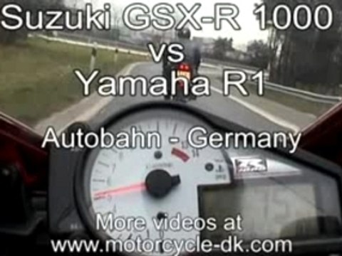 Moto-Yamaha R1 vs Suzuki GSX-R 1000