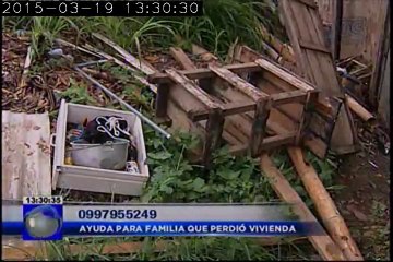 Familia perdio su vivienda por las lluvias