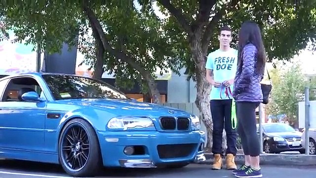 TEEN PICKING UP GIRLS IN A BMW!