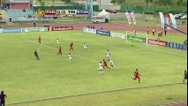 Trinidad & Tobago U20 player elbows another player in the face and then holds his own face
