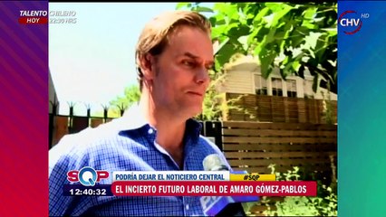 Amaro Gómez-Pablos y su incierto futuro laboral en TVN