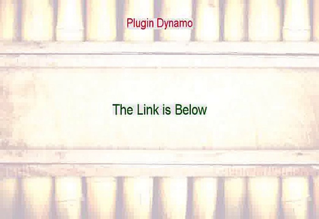 Plugin Dynamo Review [See my Review]