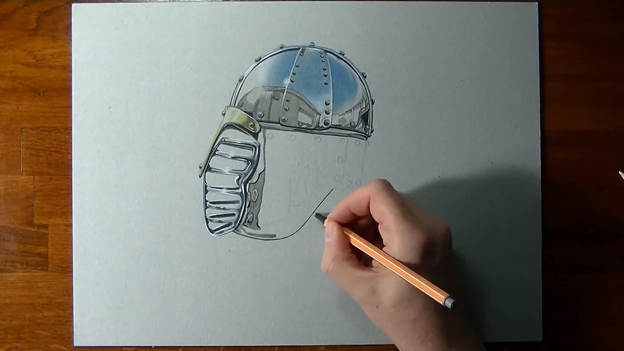 How I draw a chrome helm