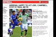Arsenal accedería para que Campbell permanezca con el Betis